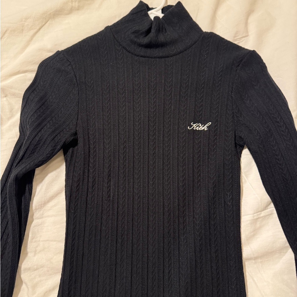 Kith Women's Black Turtleneck Sweater Dress